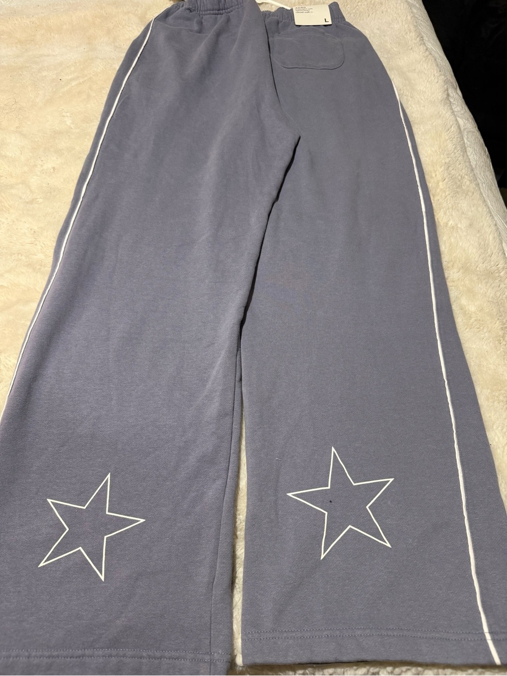Aeropostale Slate Blue Track Pants with White Star Accents